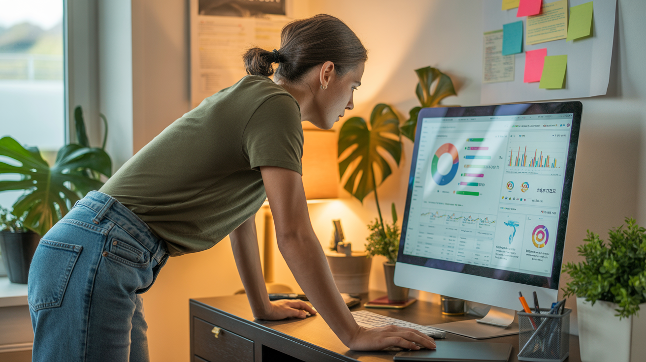 Marketing Manager working at her desk