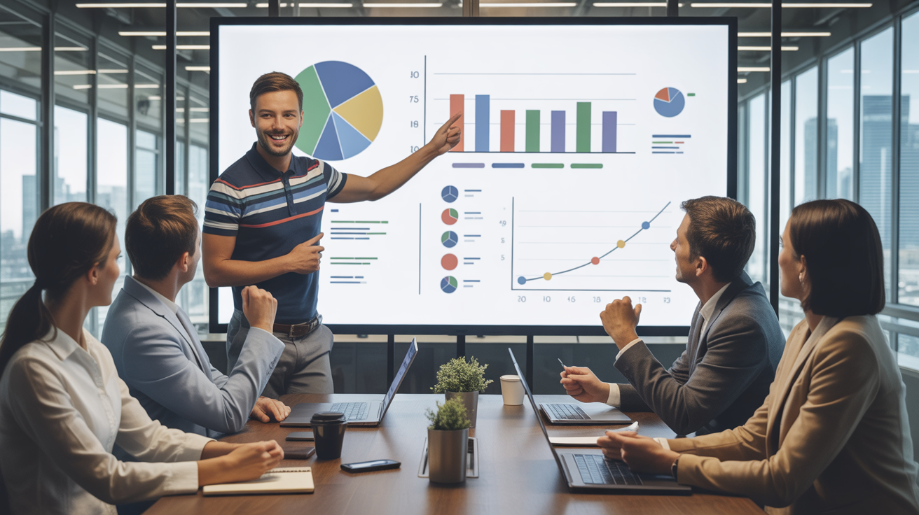 HR leader presenting data to executives HR leader presenting data to executives