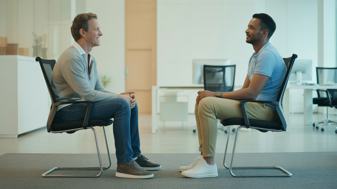 Manager interviewing candidate