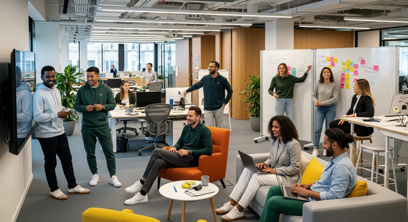 Team working in an office